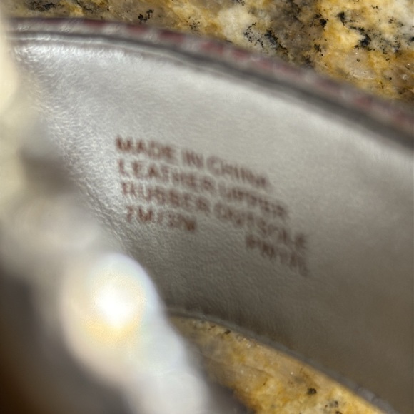 Michael Kors silver snakeskin leather block heel ankle strap sandals - Picture 6 of 6